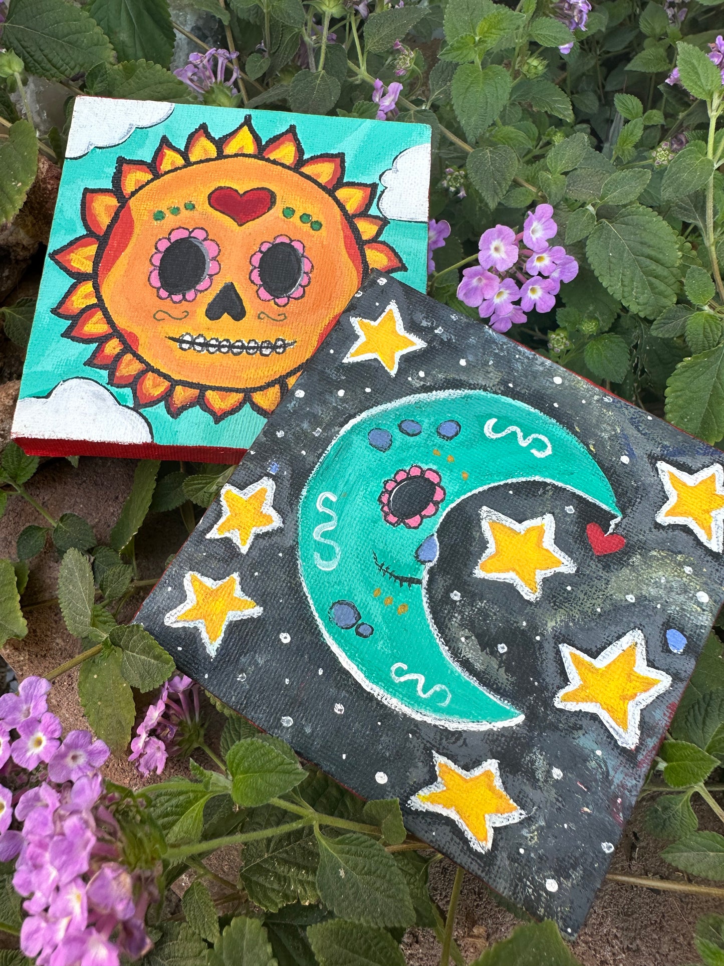 Sun and Moon mini canvas