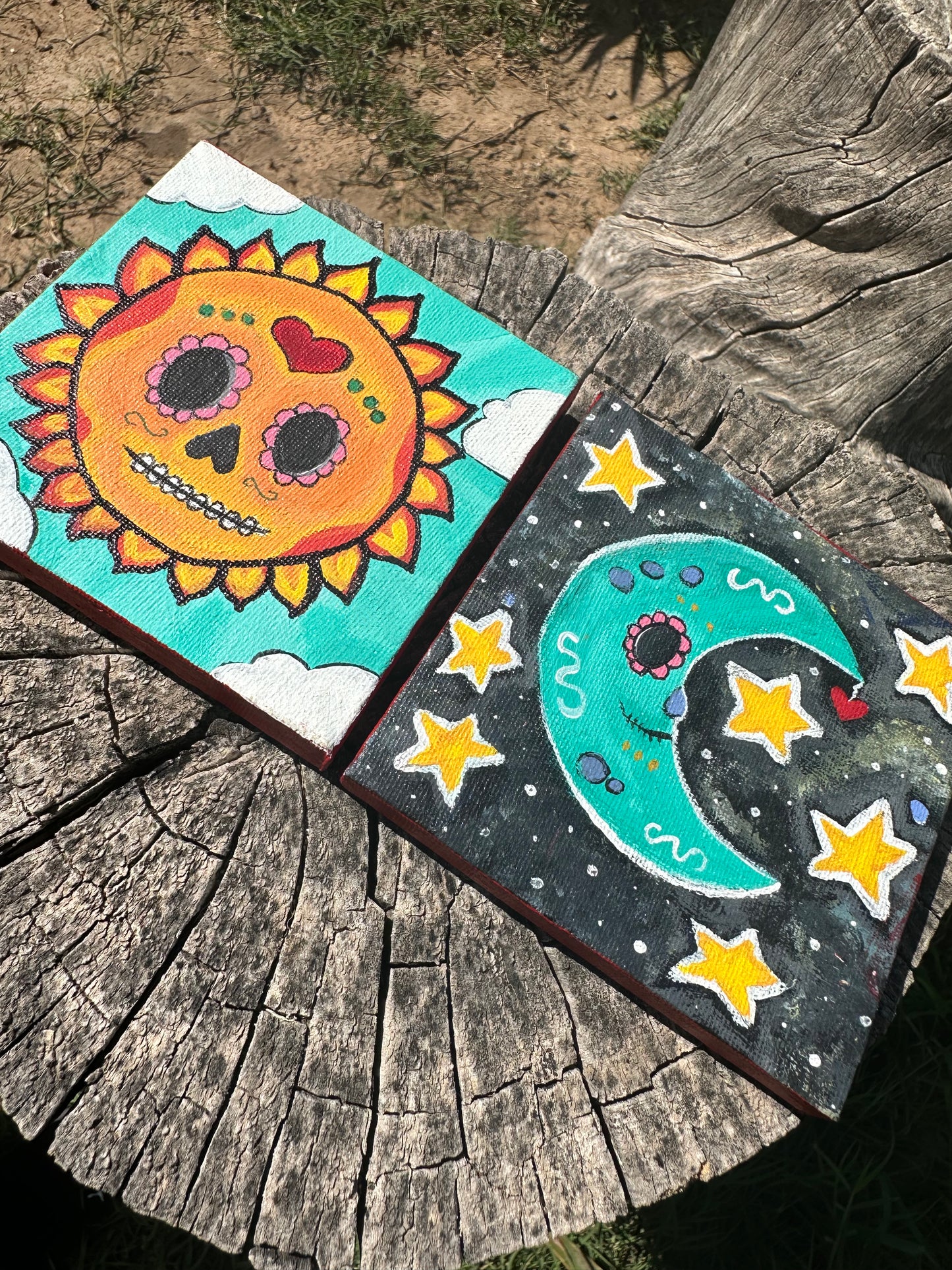 Sun and Moon mini canvas