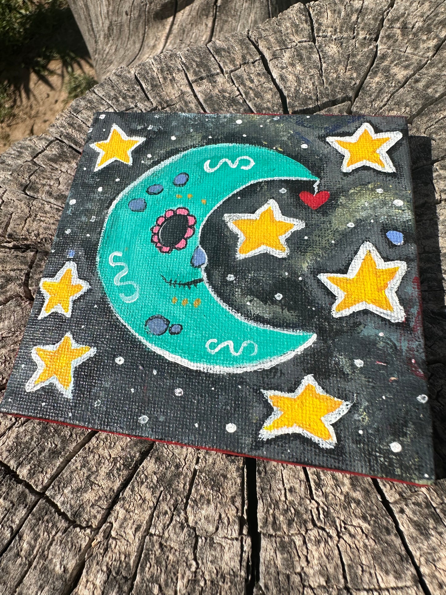 Sun and Moon mini canvas