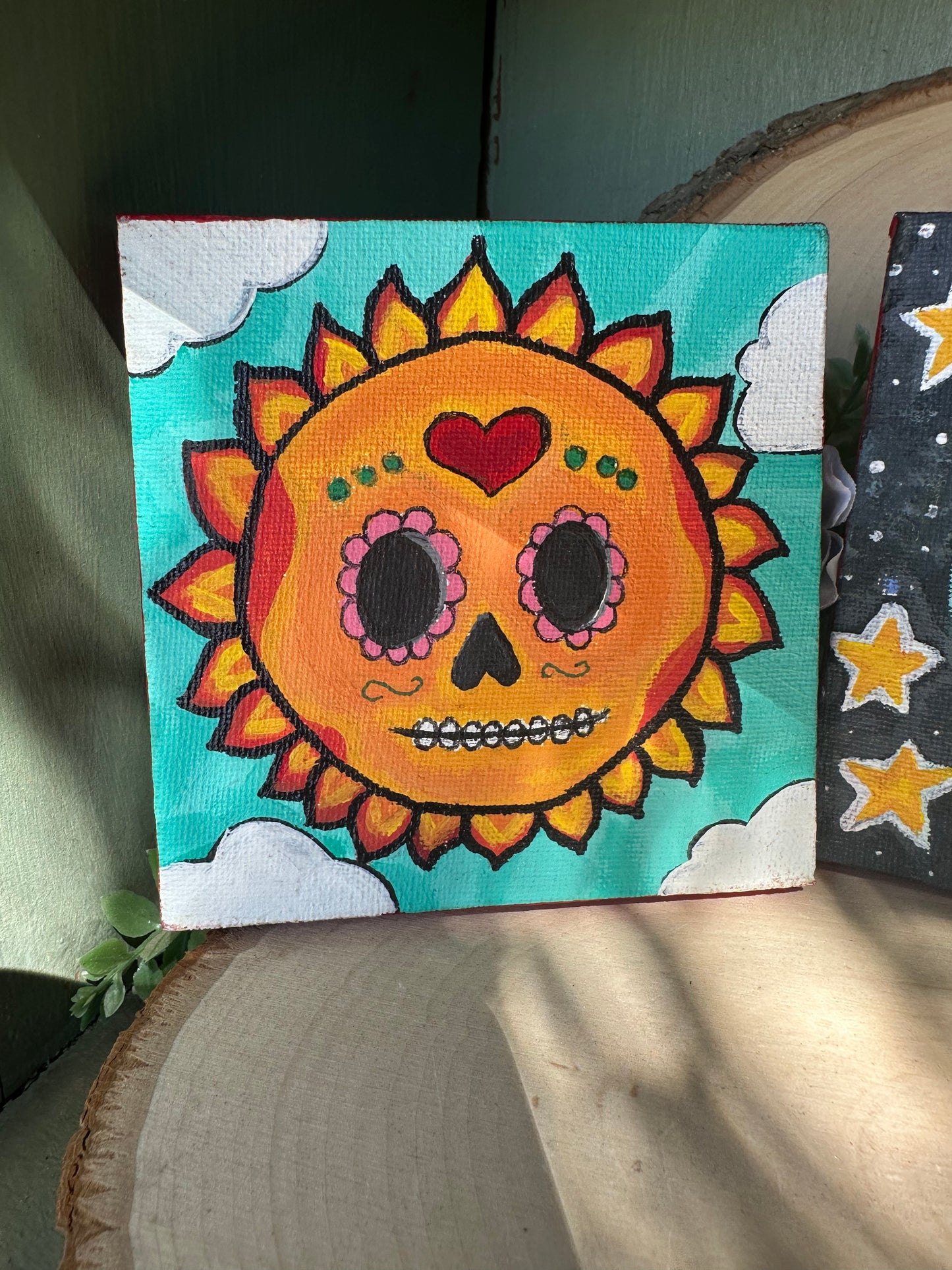 Sun and Moon mini canvas