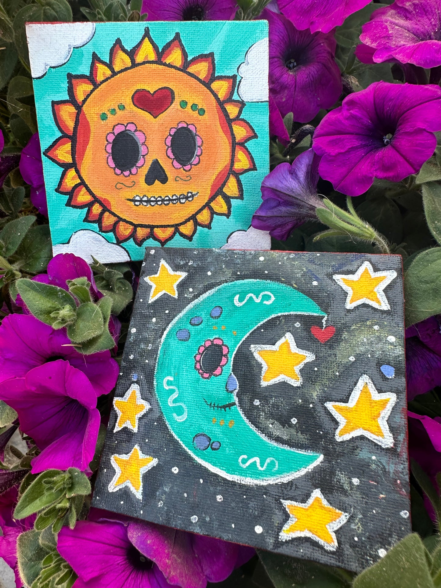 Sun and Moon mini canvas