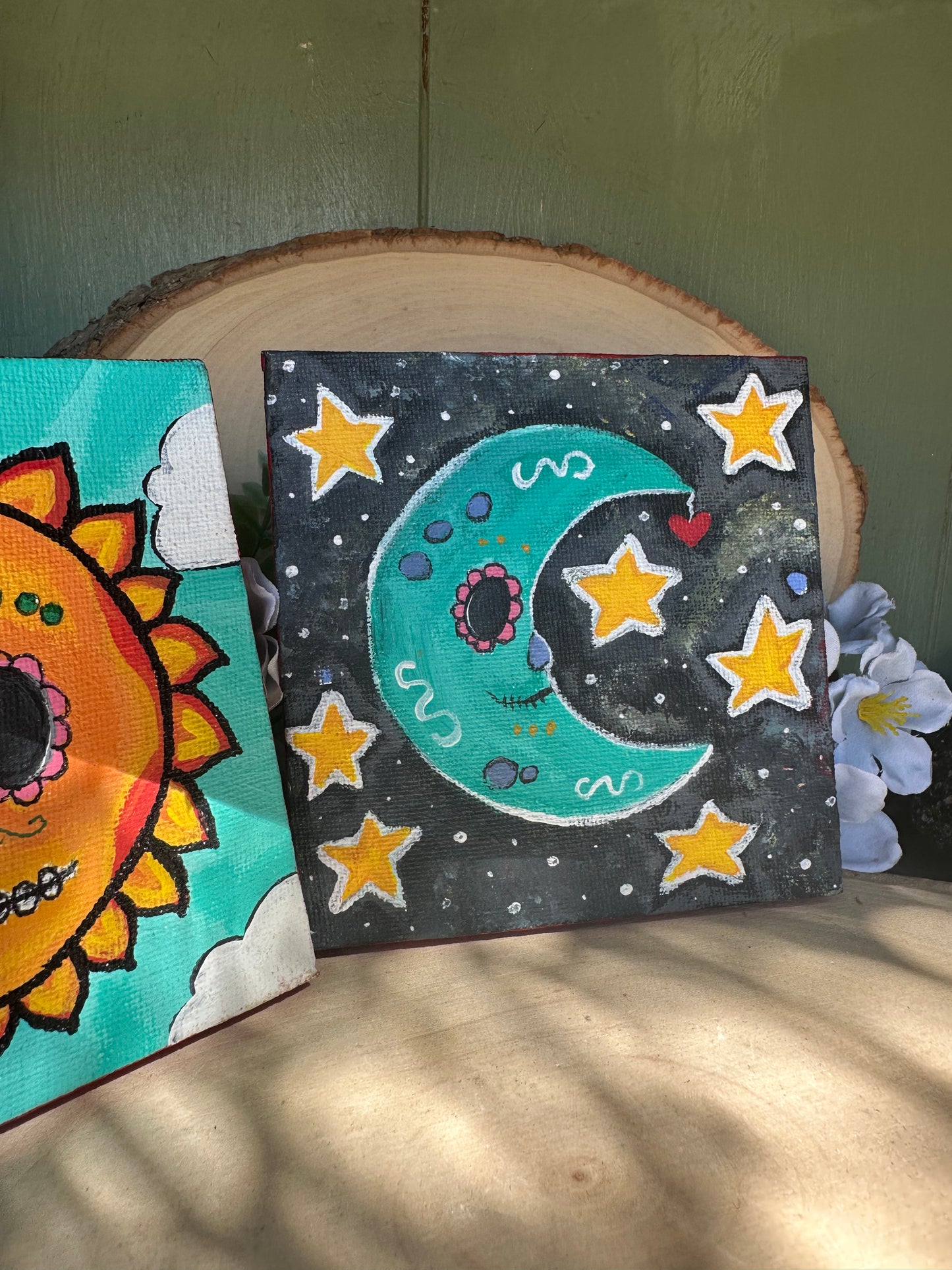 Sun and Moon mini canvas