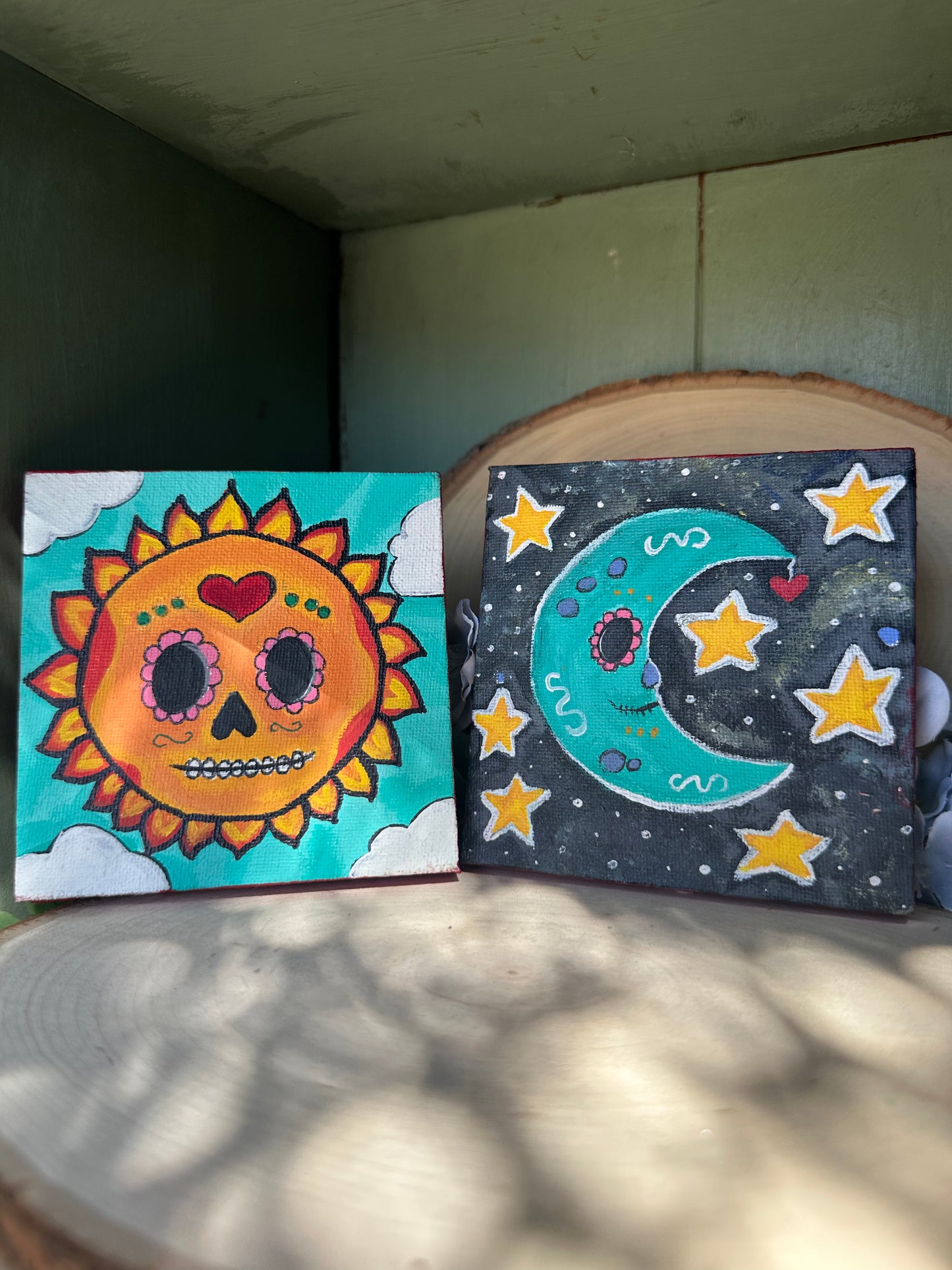 Sun and Moon mini canvas